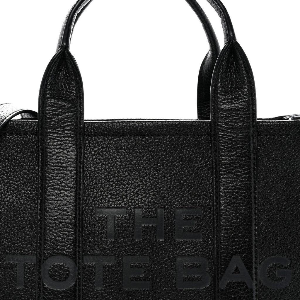 Grained Calfskin Small The Tote Bag Black
