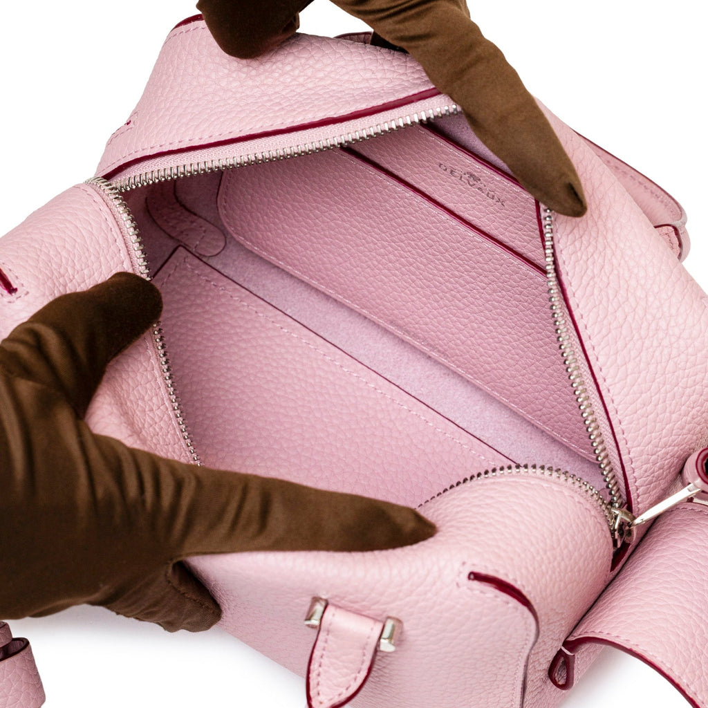 Delvaux Cool Box Mini Taurillon Soft Blush Palladium Hardware