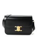 Shiny Calfskin Medium Triomphe Black