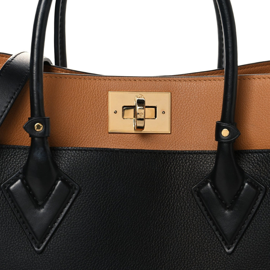 Calfskin Monogram On My Side MM Black