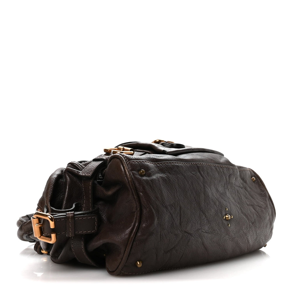 Calfskin Paddington Front Pocket Tote Chocolate