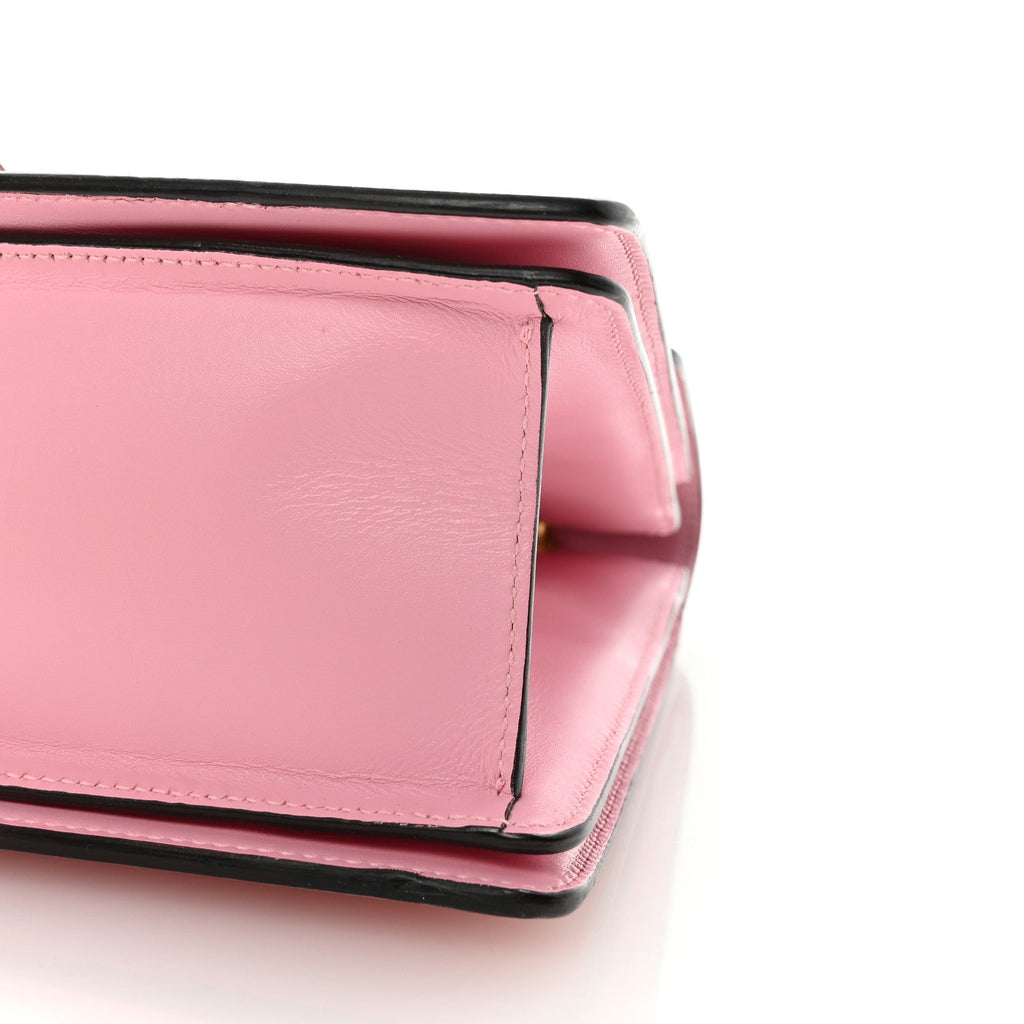 Calfskin Sylvie Web Small Queen Margaret Top Handle Bag Sugar Pink