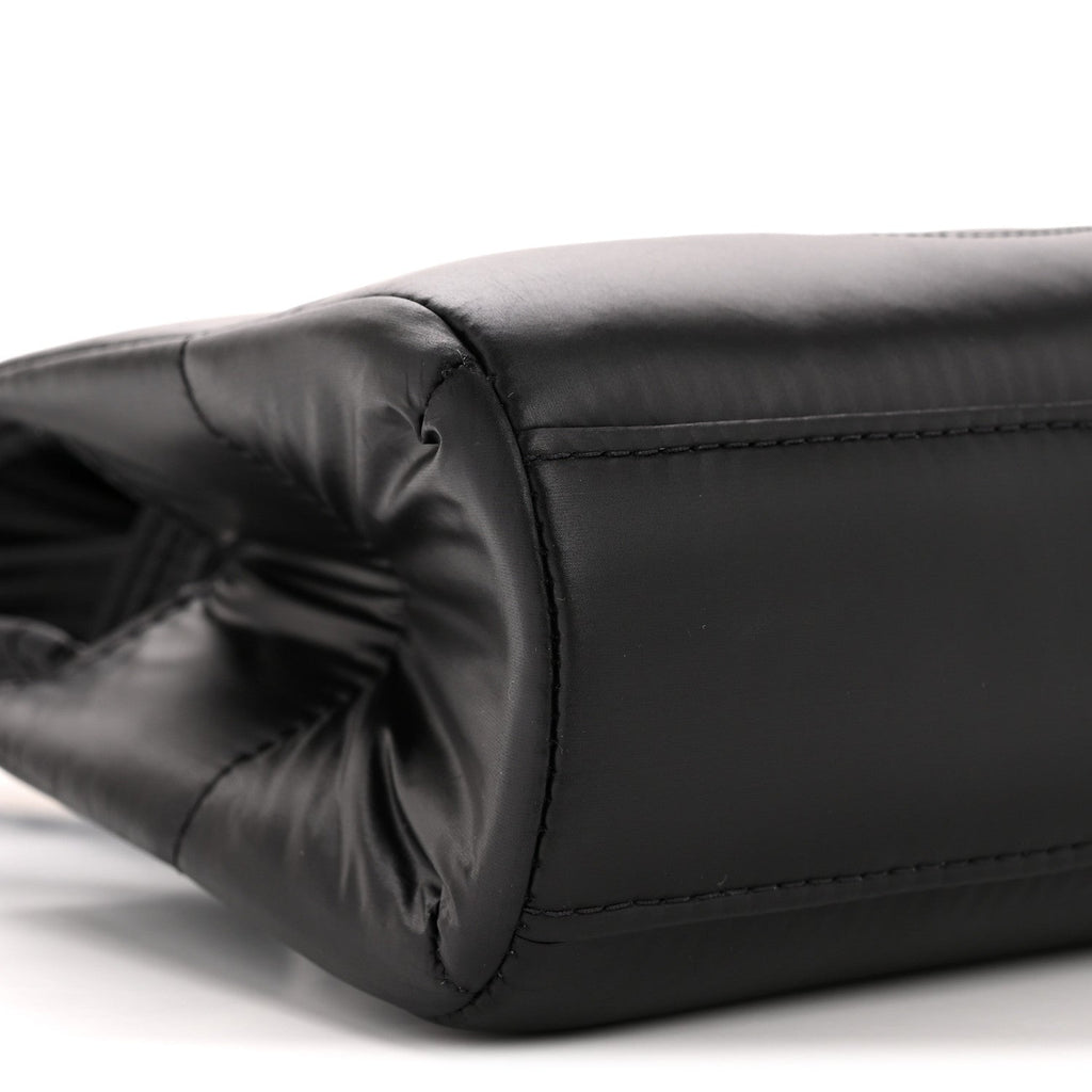 Nylon Small Puff Shopping Bag Black