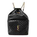 Lambskin Matelasse Monogram Joe Backpack Black