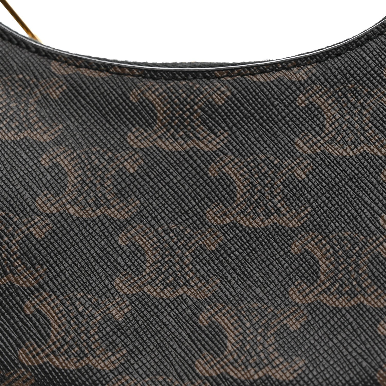 Canvas Calfskin Mini Ava Triomphe Shoulder Bag Tan
