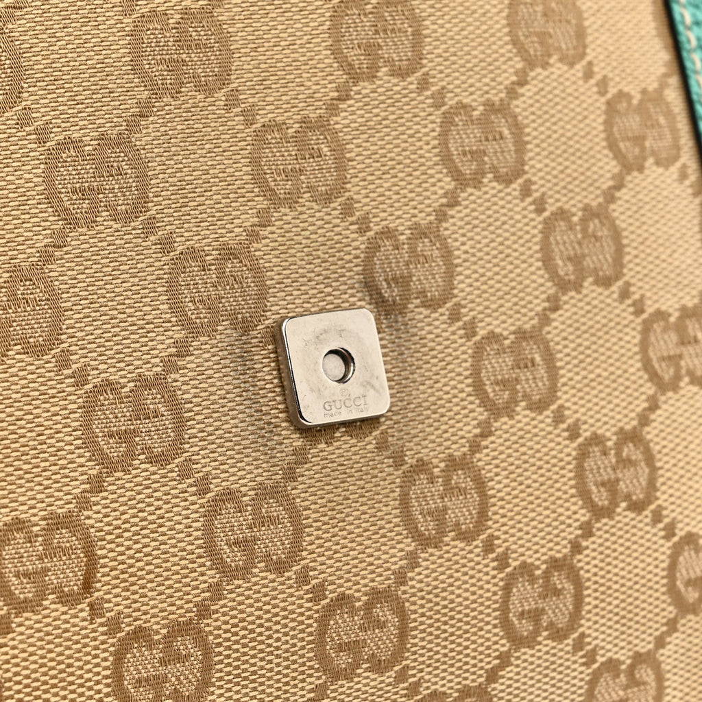 Monogram Satchel Bag Turquoise