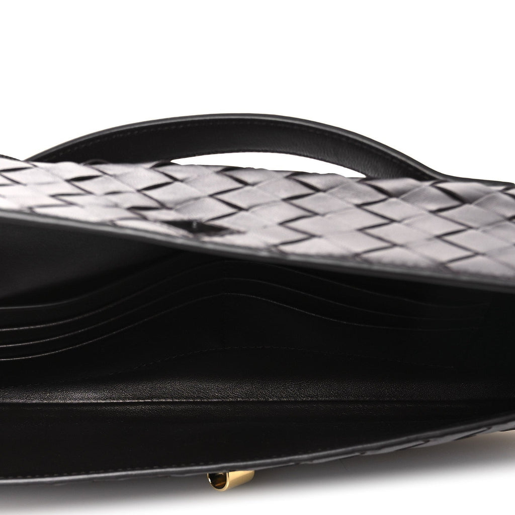 Nappa Intrecciato Long Andiamo Top Handle Clutch Fondant