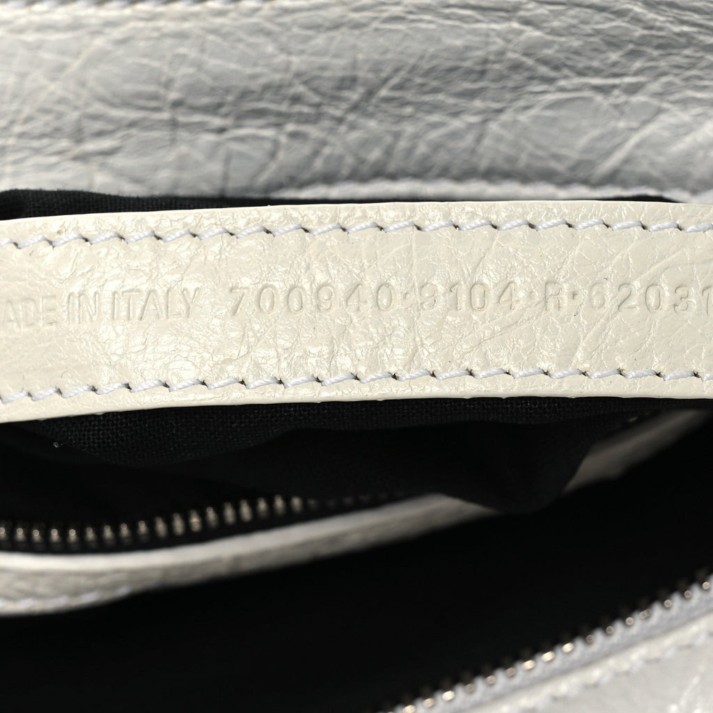 Agneau Arena Crystal Neo Cagole Handbag XS Optic White