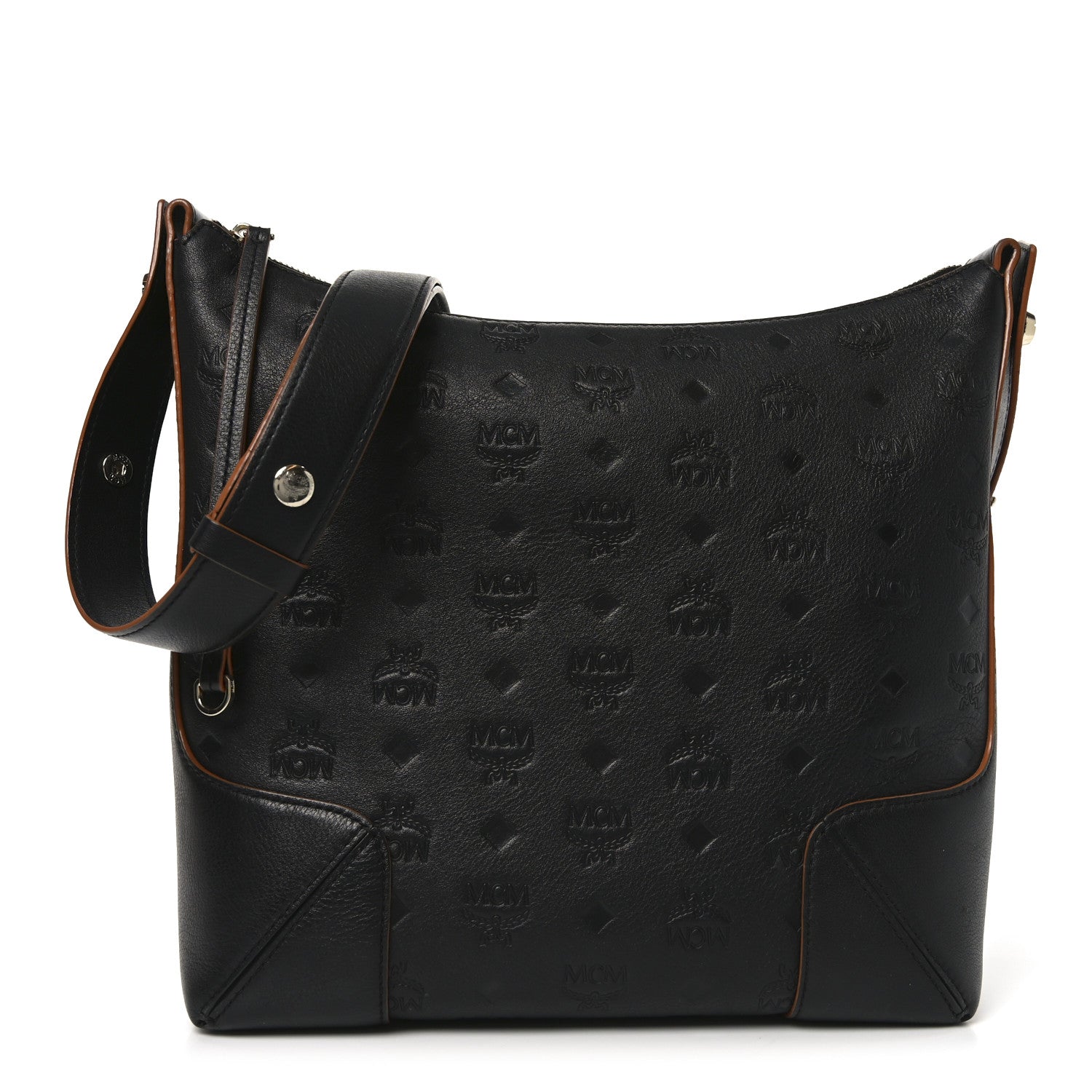 Calfskin Ottomar Monogram Klara Medium Hobo Black