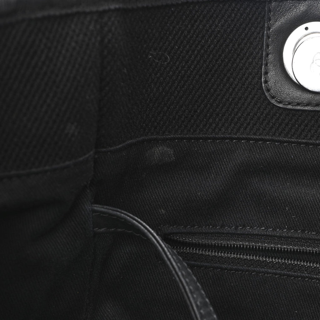 Canvas Pearl Medium Deauville Tote Black