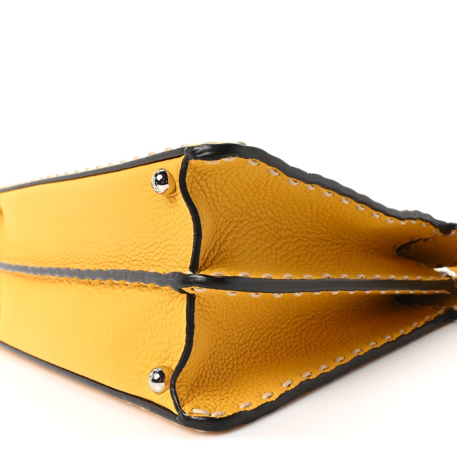 Vitello Granato Camoscio Selleria Macro Stitchings Medium Peekaboo I SEE U Satchel Mimosa