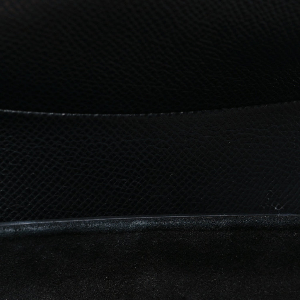 Grained Calfskin Saddle Bag Black