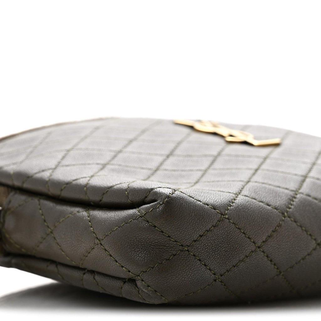 Lambskin Quilted Gaby Zipped Pouch