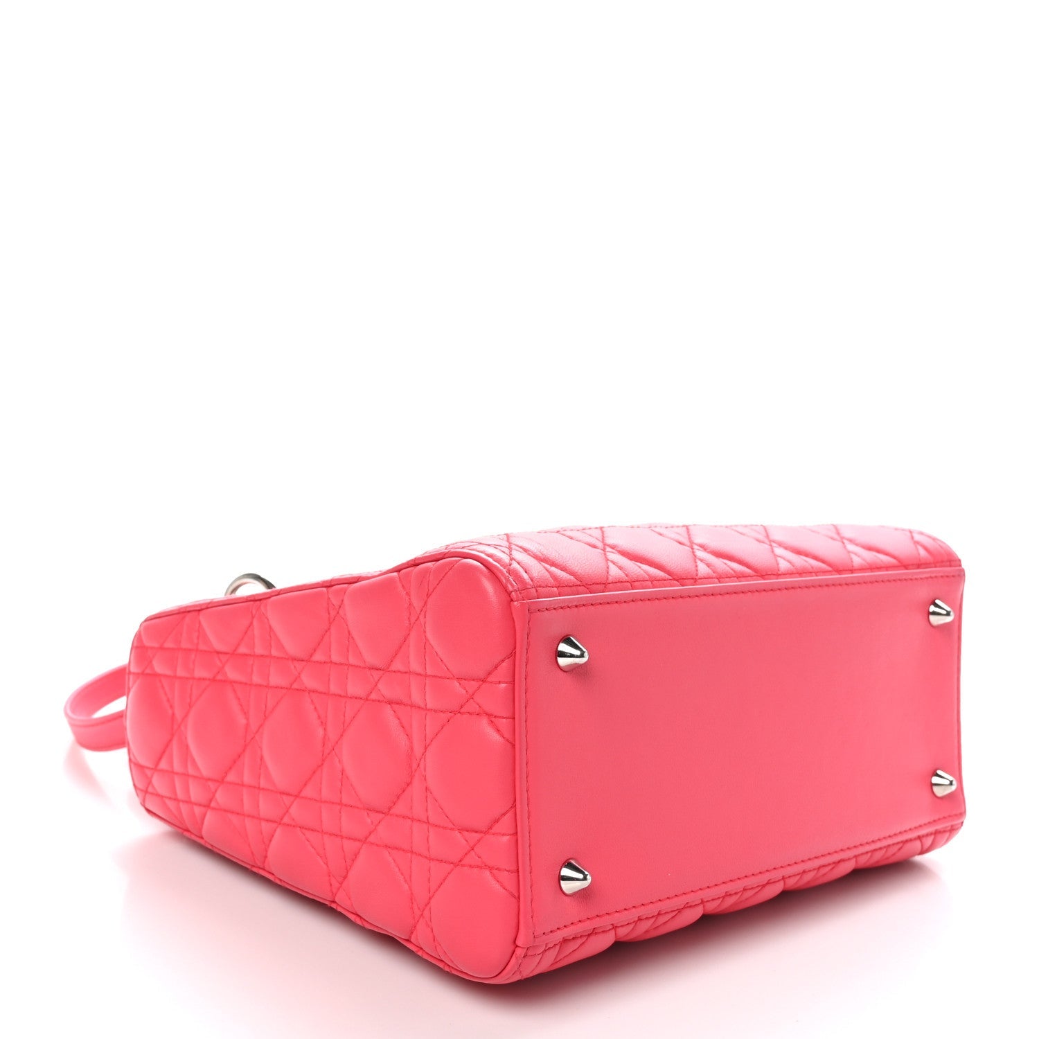 Lambskin Cannage Medium Lady Dior Fuchsia