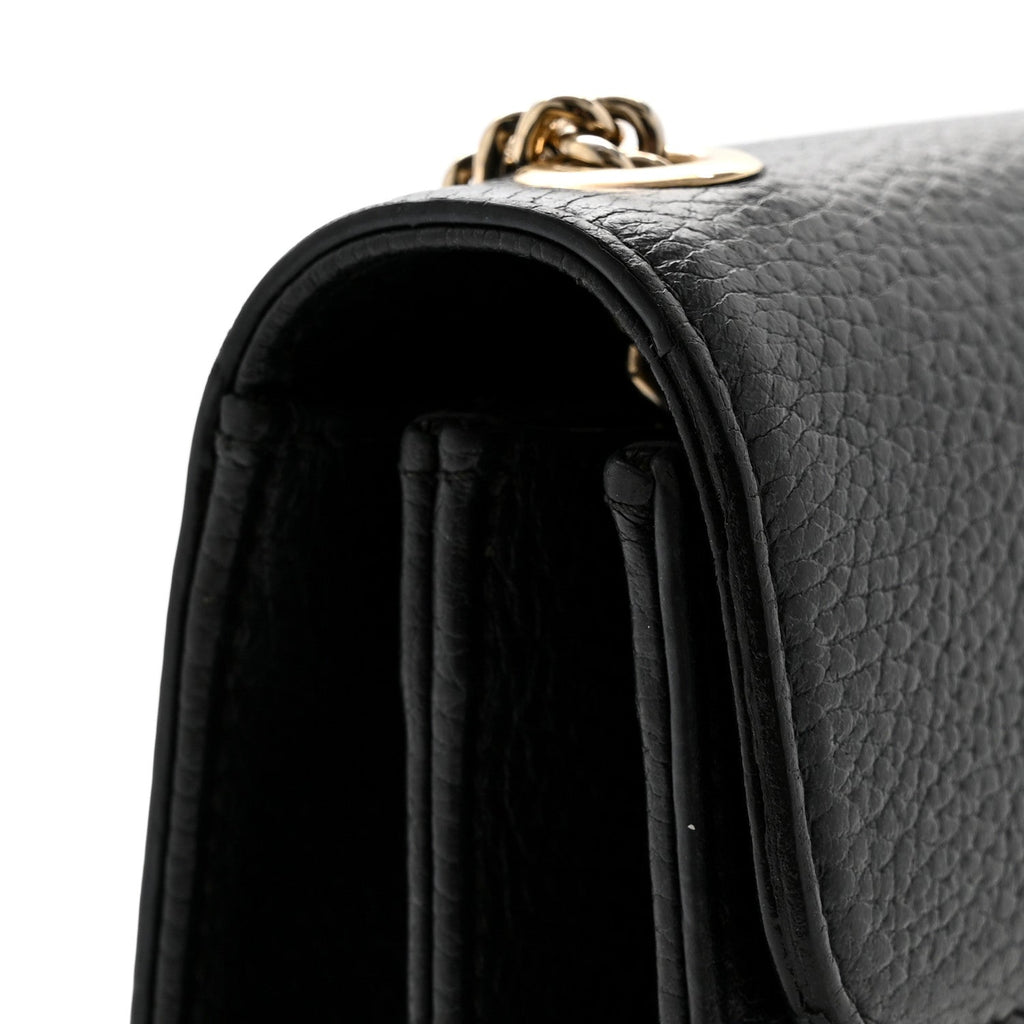 Dollar Calfskin Small Interlocking G Shoulder Bag Black