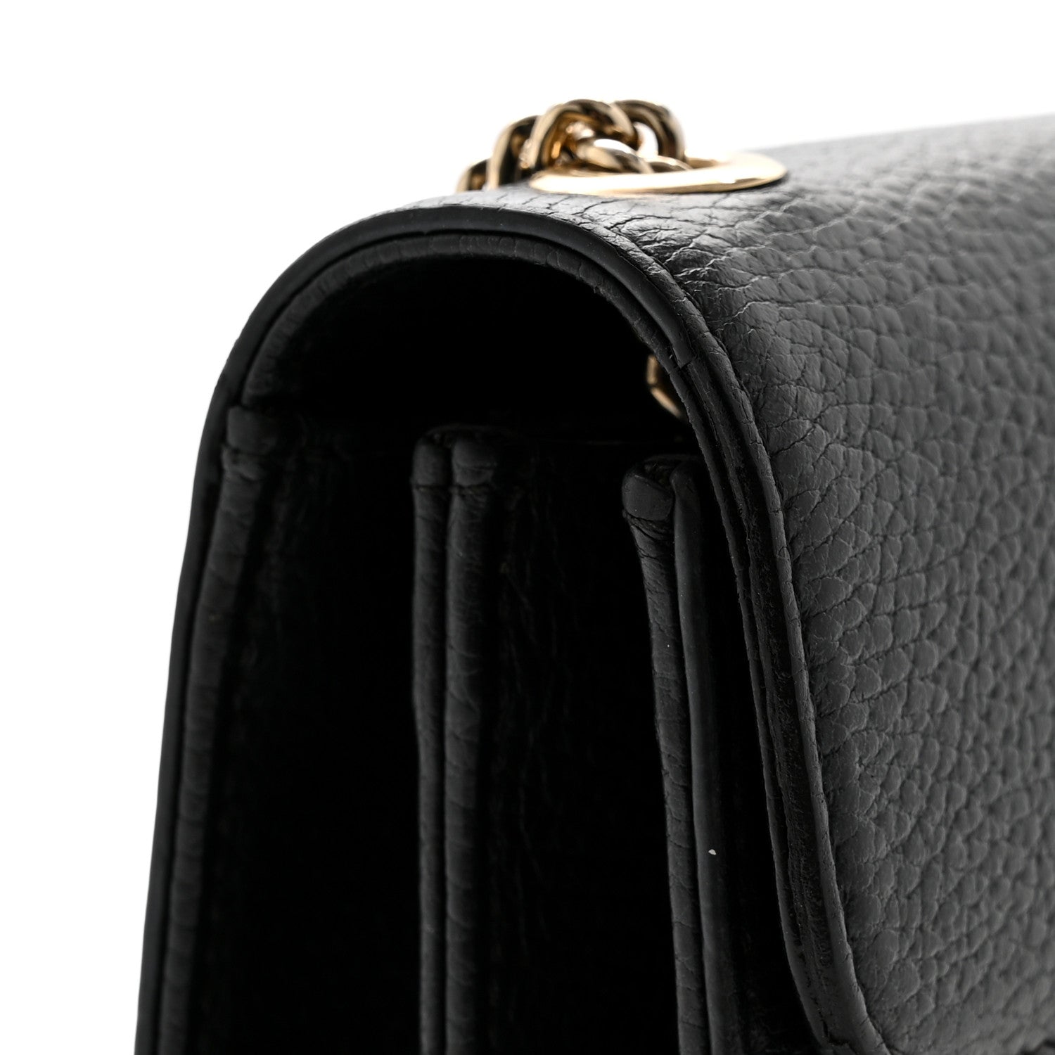 Dollar Calfskin Small Interlocking G Shoulder Bag Black