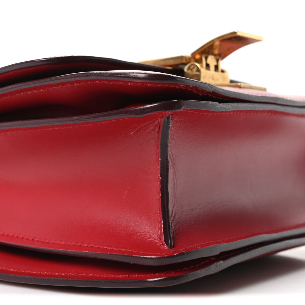 Box Calfskin Small Classic Box Flap Bag Red