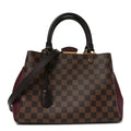 Damier Ebene Cuir Taurillon Brittany Bordeaux