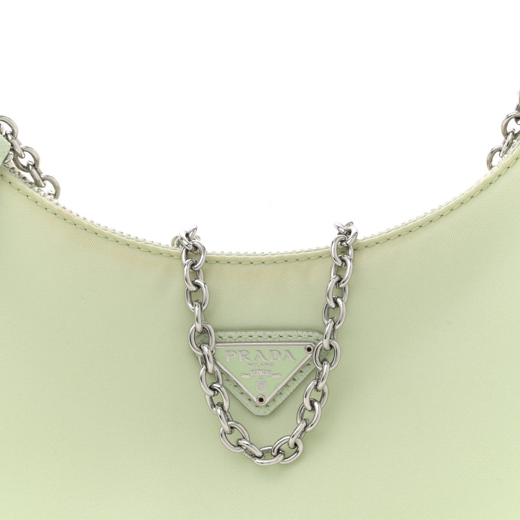 Re-Nylon Saffiano Re-Edition 2005 Shoulder Bag Acqua