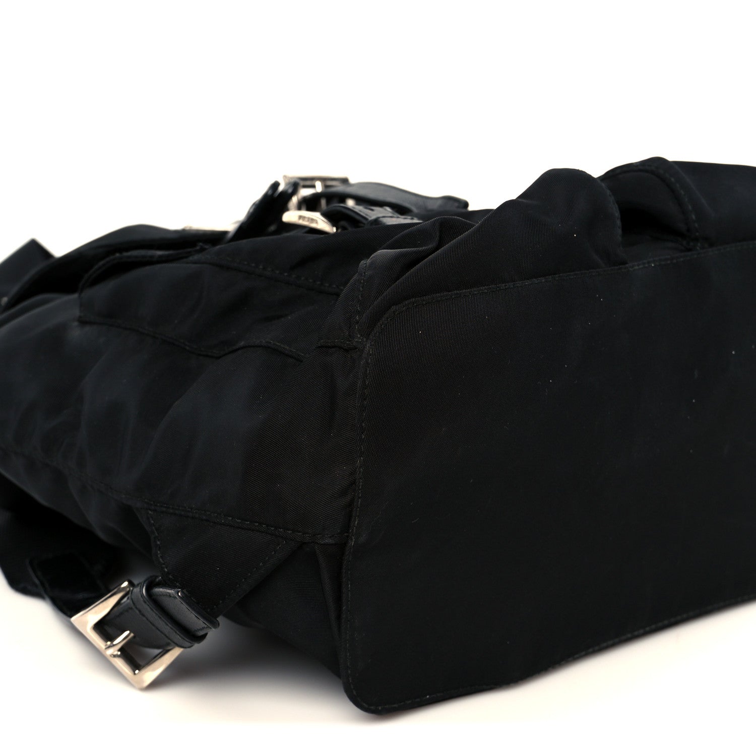 Tessuto Nylon Saffiano Small Backpack Black