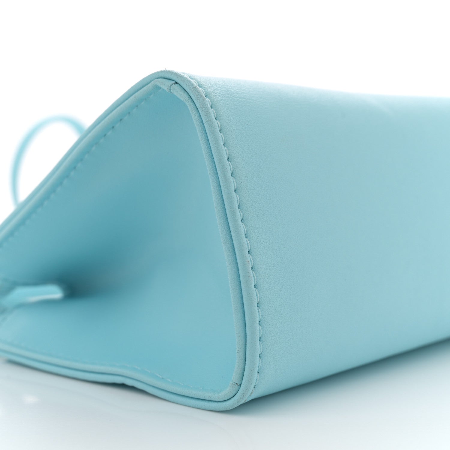 Vegan Leather Small Shopping Bag Pool Blue