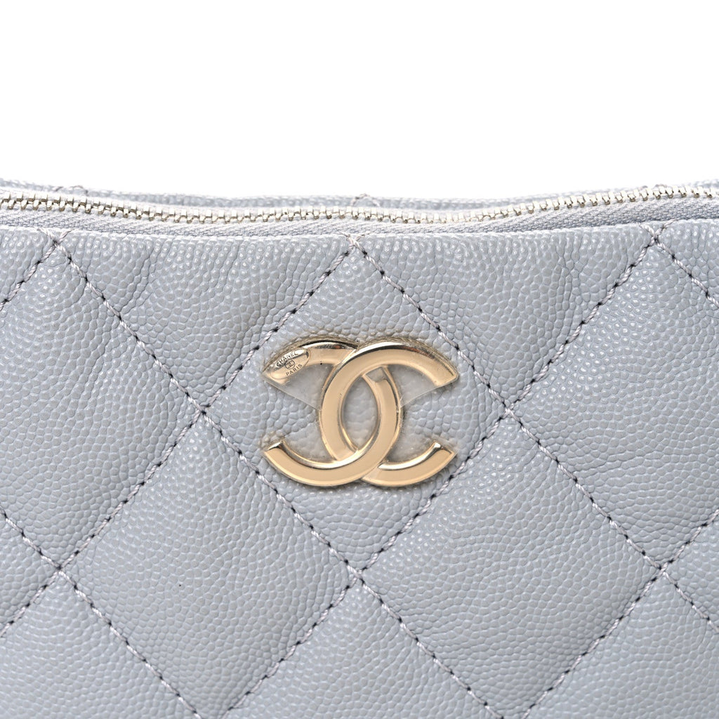 Caviar Quilted Daylight Hobo Grey