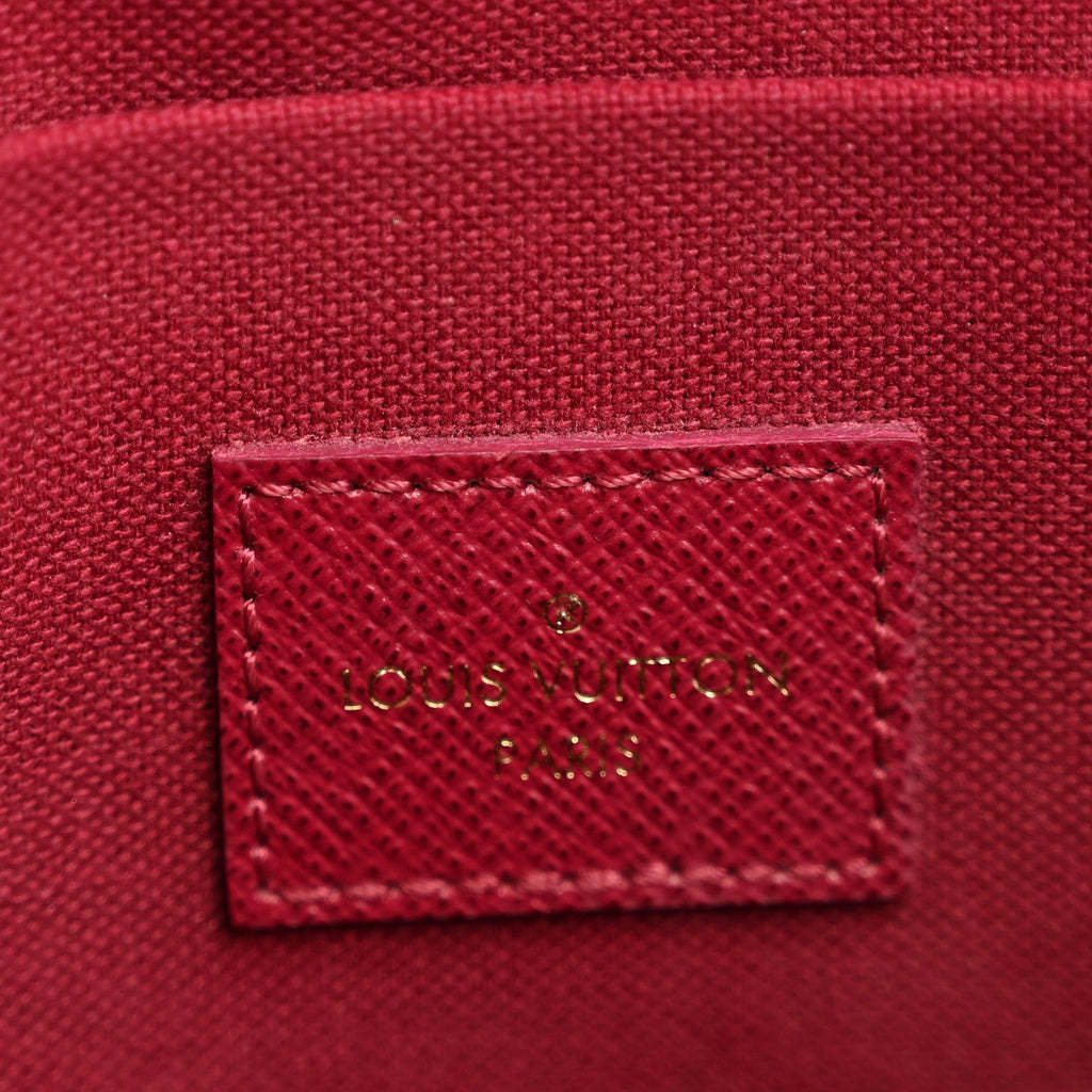 Monogram Pochette Felicie Chain Wallet Fuchsia