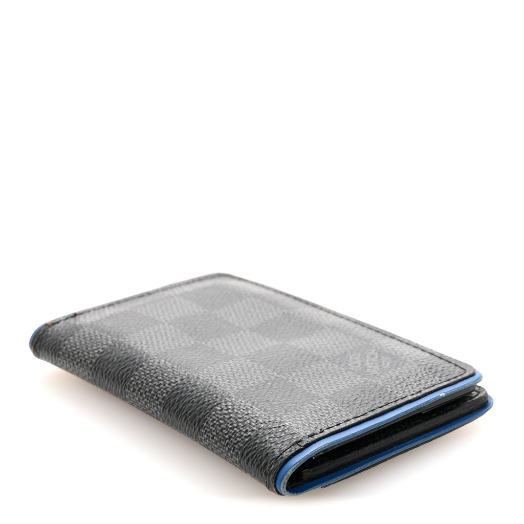 Damier Graphite Pocket Organizer Bleu Neon