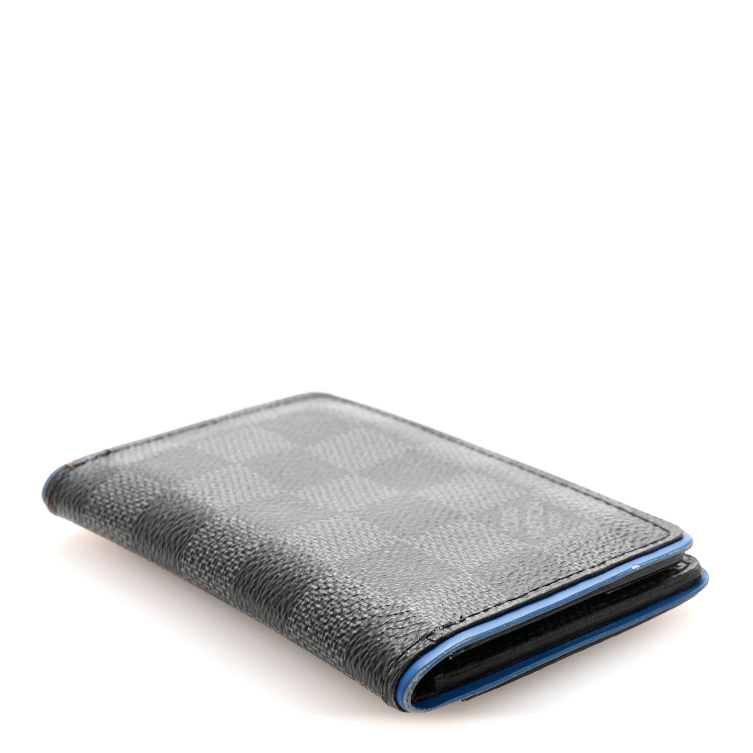 Damier Graphite Pocket Organizer Bleu Neon