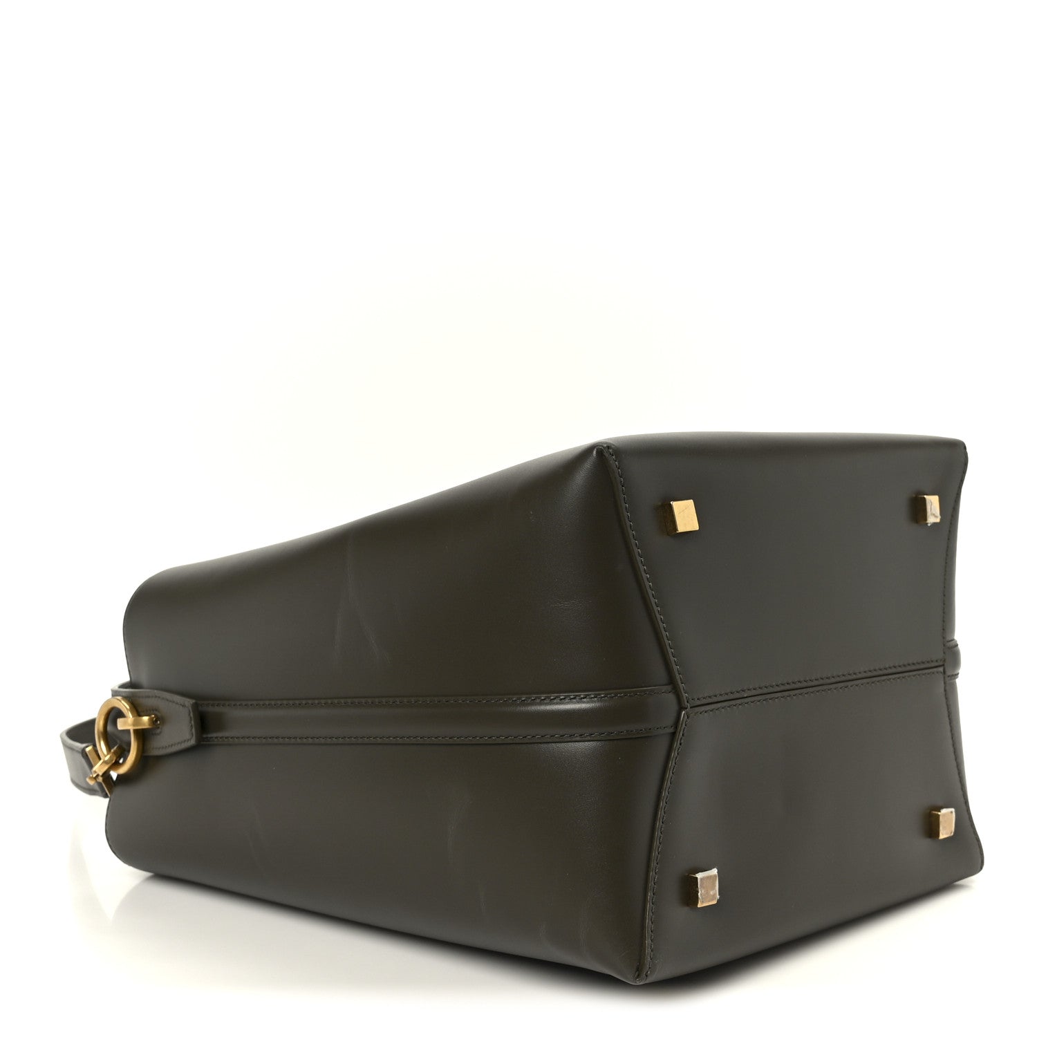Shiny Calfskin Le 37 Bucket Bag Deep Musk