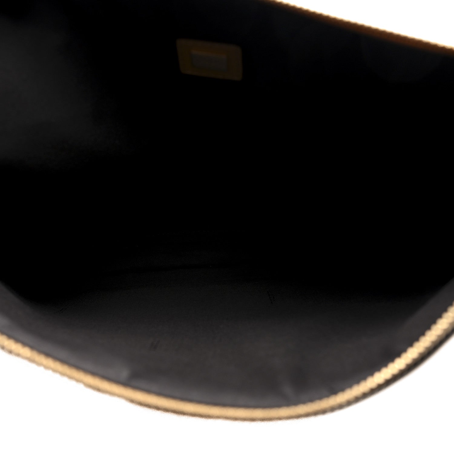 Vitello King Logo Embossed Large Flat Pouch Miele Scuro
