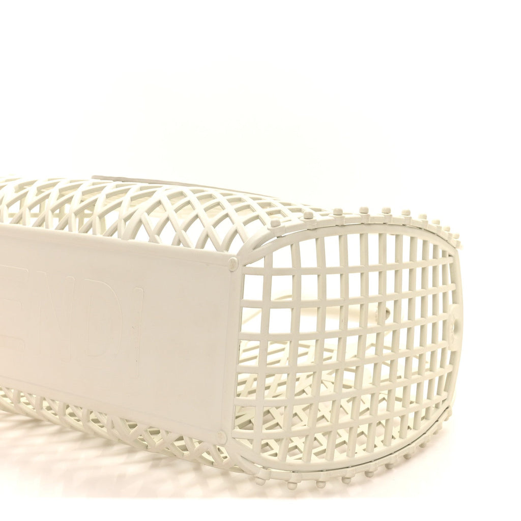 Recycled Plastic Vitello Liberty Matte Medium Fendi Basket White Ice