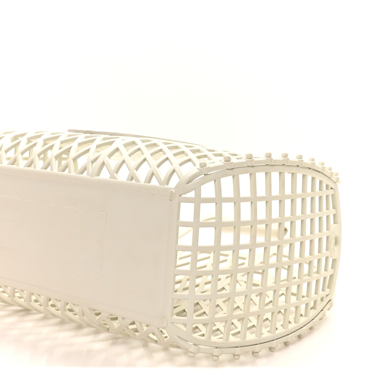 Recycled Plastic Vitello Liberty Matte Medium Fendi Basket White Ice