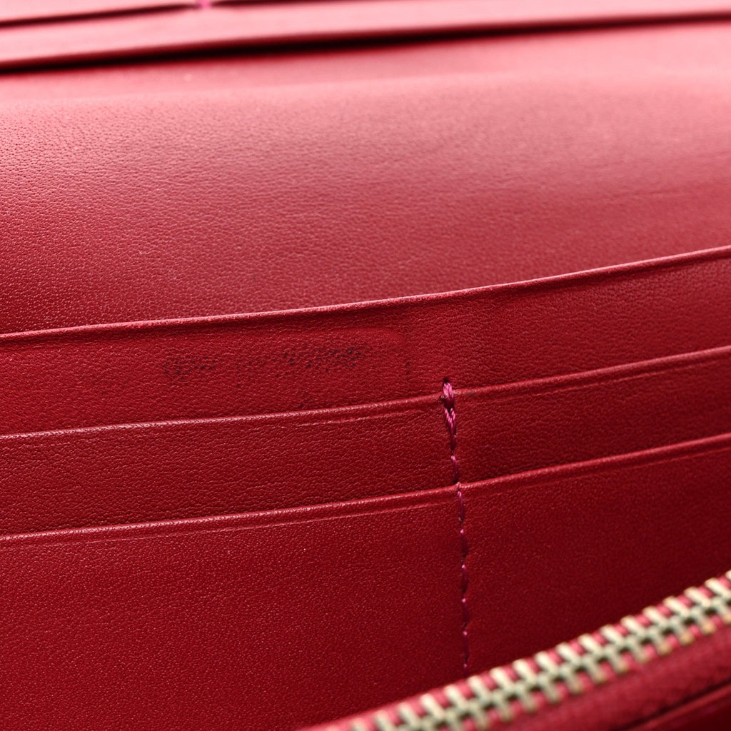 Patent Calfskin Wallet Red