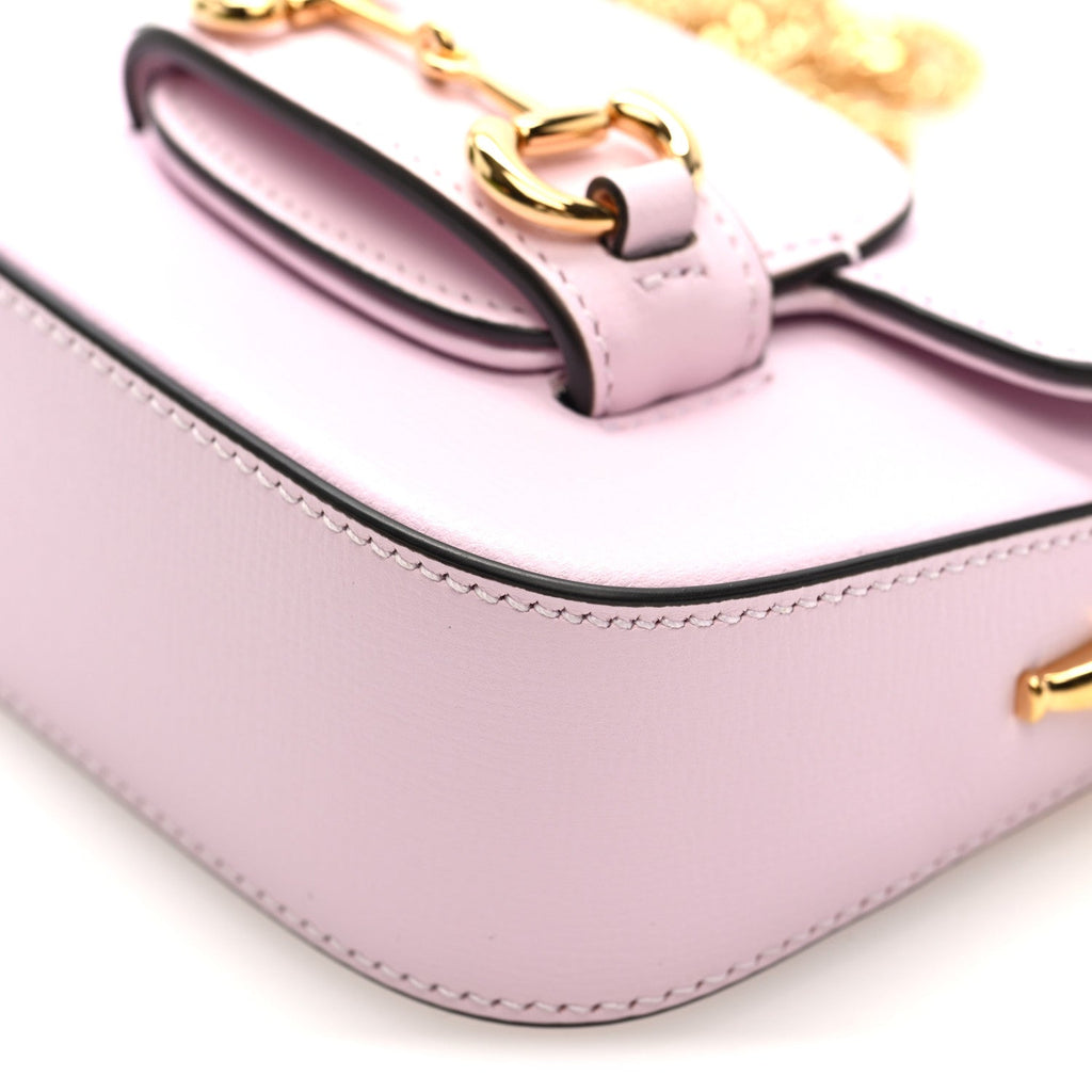 Calfskin Horsebit 1955 Super Mini Crossbody Bag Light Pink