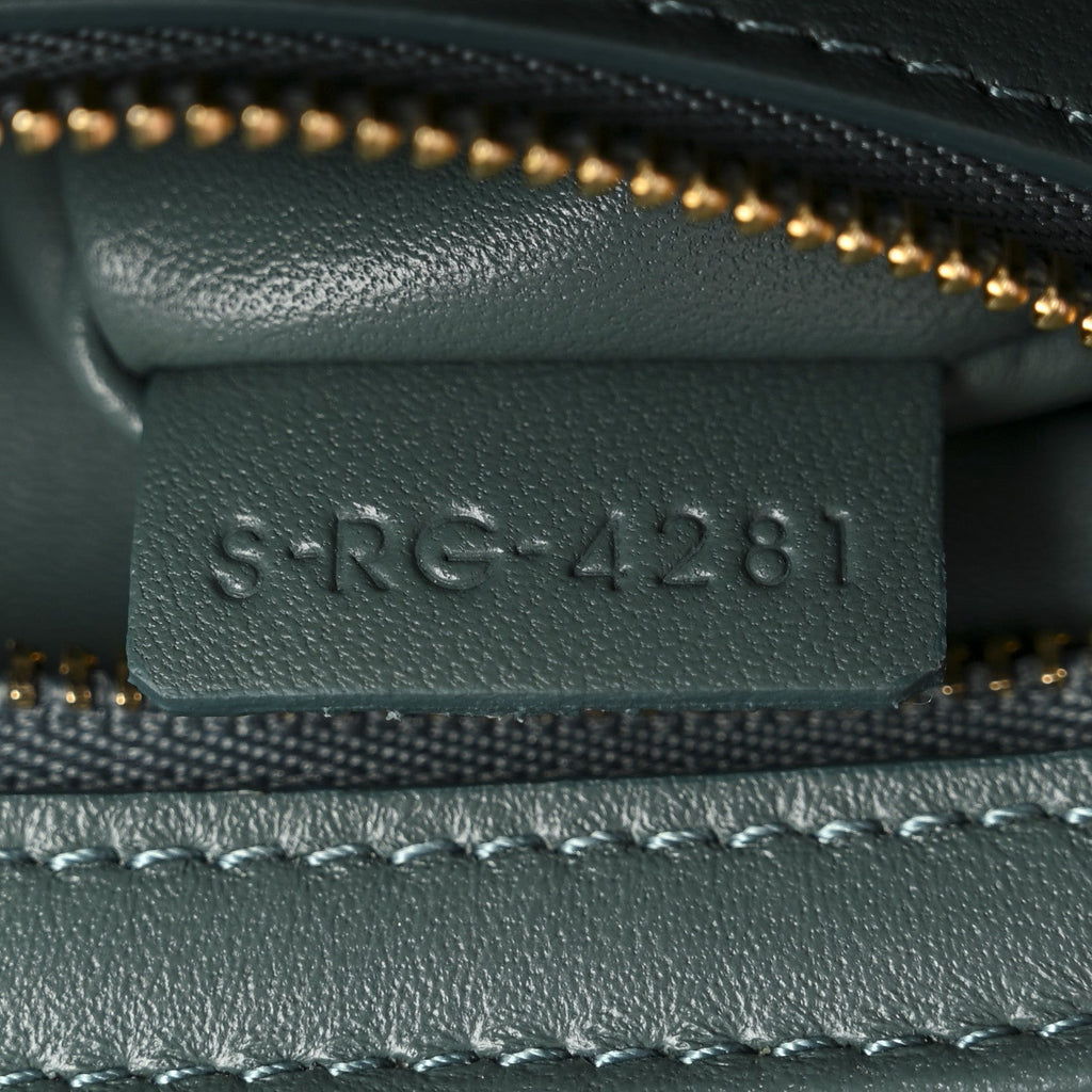 Shiny Calfskin Teen Triomphe Petrol