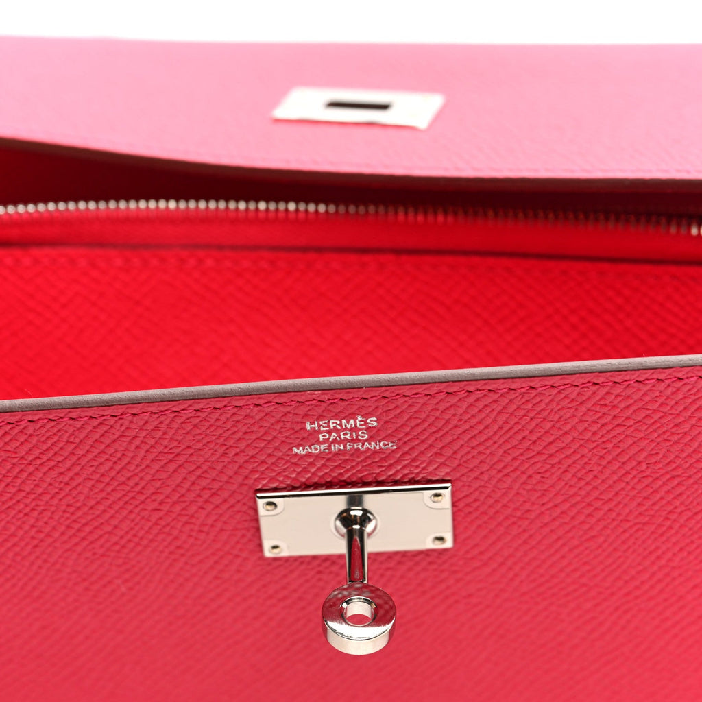 Epsom Kelly Longue Wallet Rose Extreme