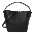 Calfskin Empire Spike Studded Mini Cabachic Bucket Bag Black