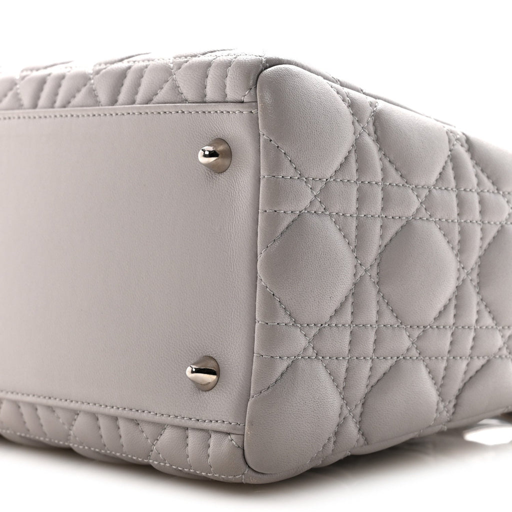 Lambskin Cannage Medium Lady Dior Grey