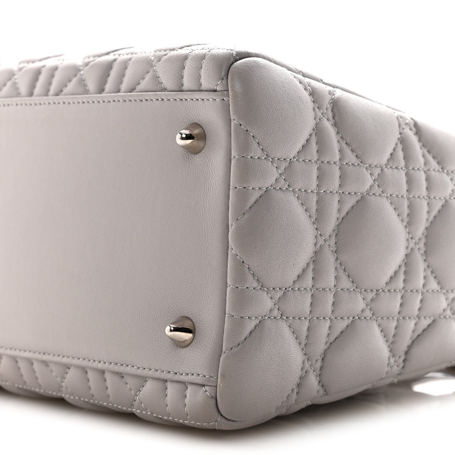 Lambskin Cannage Medium Lady Dior Grey