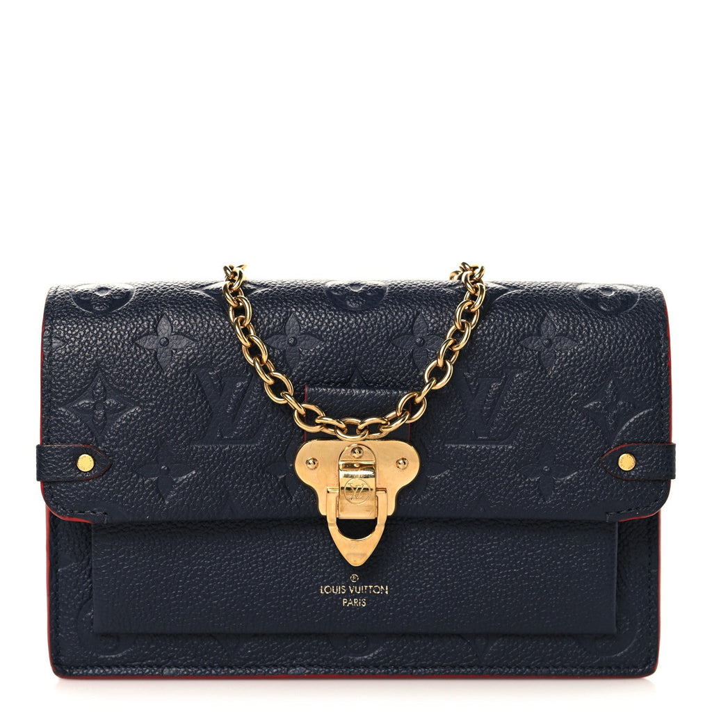 Empreinte Vavin Chain Wallet Marine Rouge