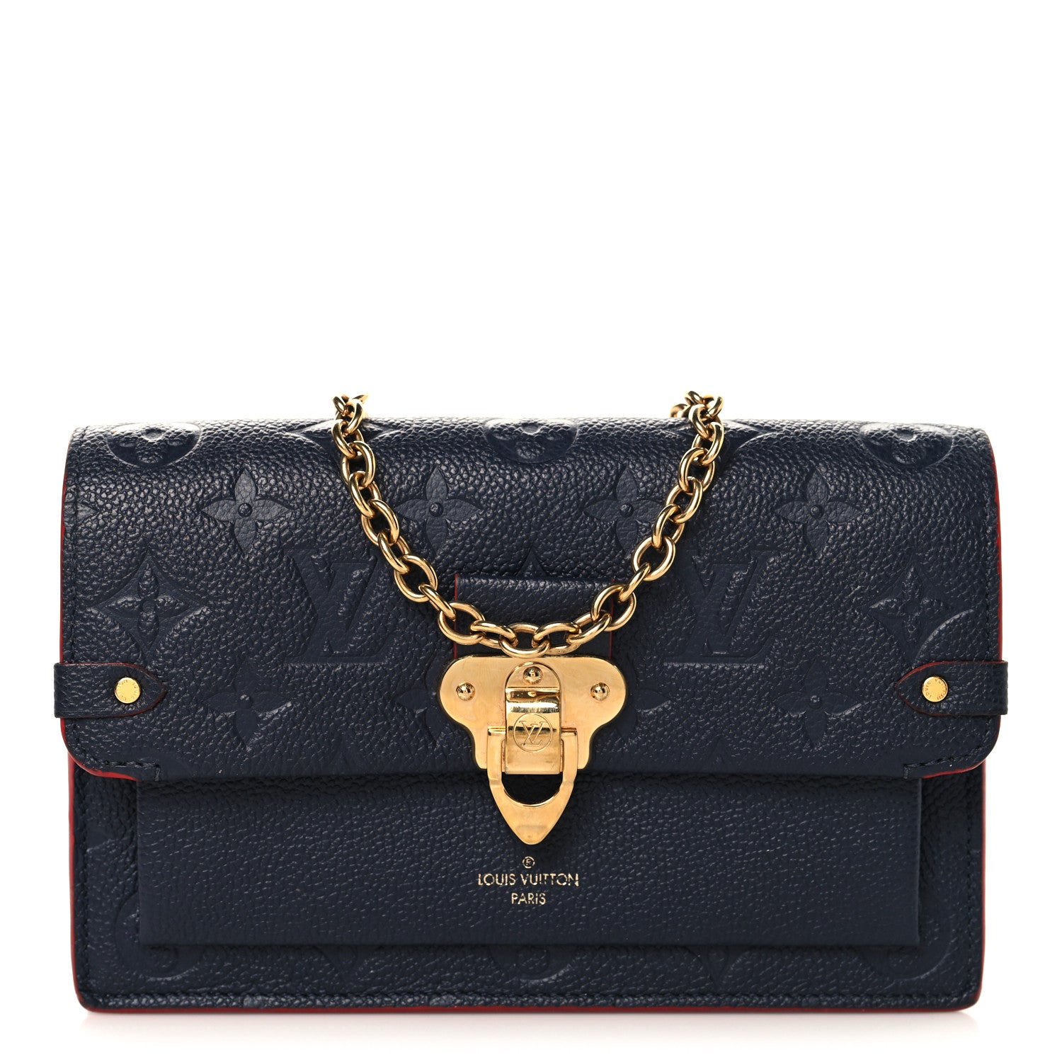 Empreinte Vavin Chain Wallet Marine Rouge