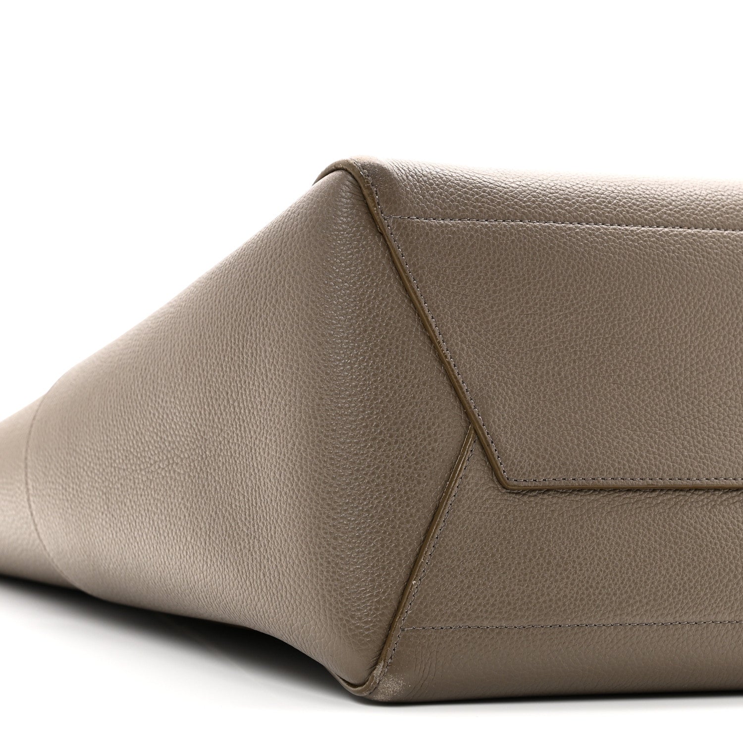 Soft Grained Calfskin Sangle Bucket Bag Taupe
