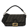 Fabric Jacquard FF 1974 Medium Baguette Tobacco Moro Black