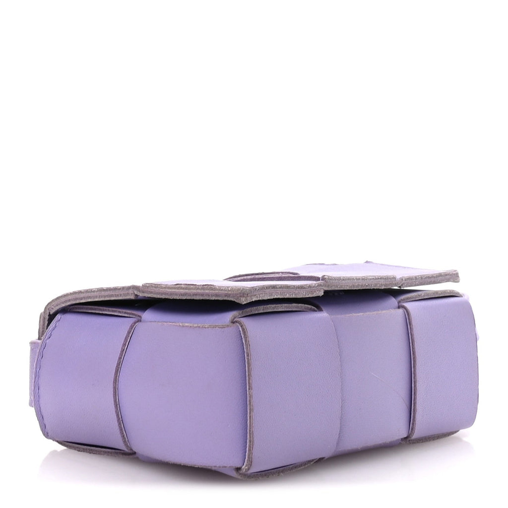 Lambskin Maxi Intrecciato Extra Mini Cassette Crossbody Bag Wisteria