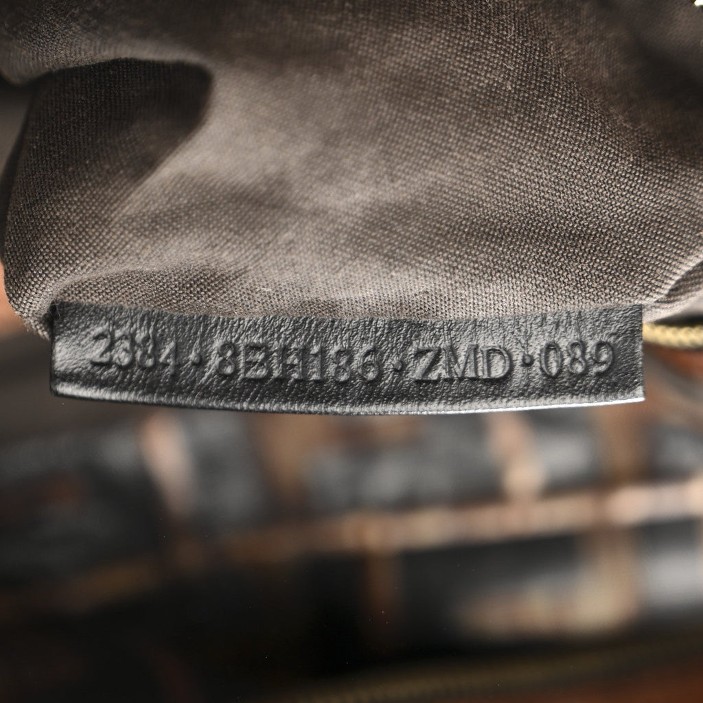 Zucca Calfskin Crocodile Embossed Large Chef Shopper Tote Tobacco