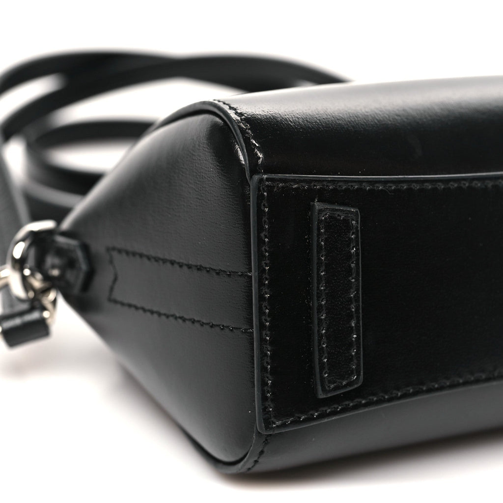 Shiny Lord Calfskin Micro Antigona Black