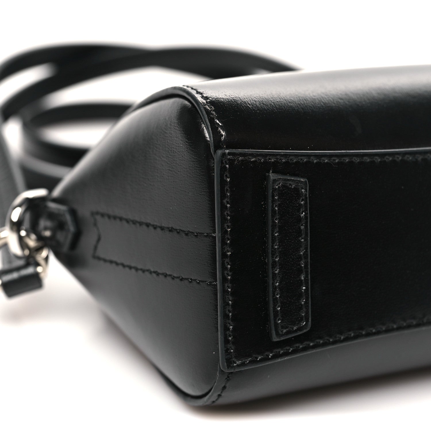 Shiny Lord Calfskin Micro Antigona Black