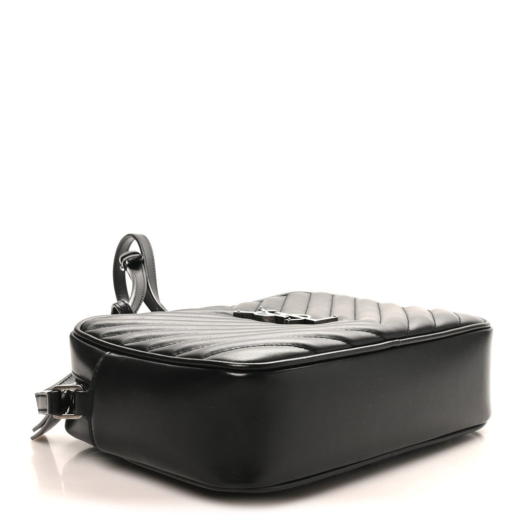 Calfskin Matelasse Monogram Lou Camera Bag Black