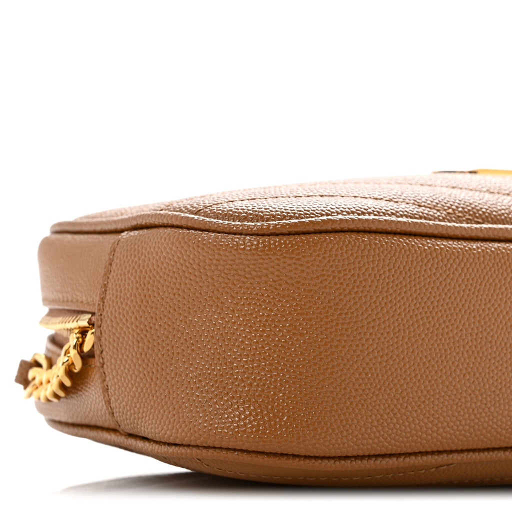 Grain De Poudre Matelasse Monogram Mini Lou Camera Bag Dark Natural